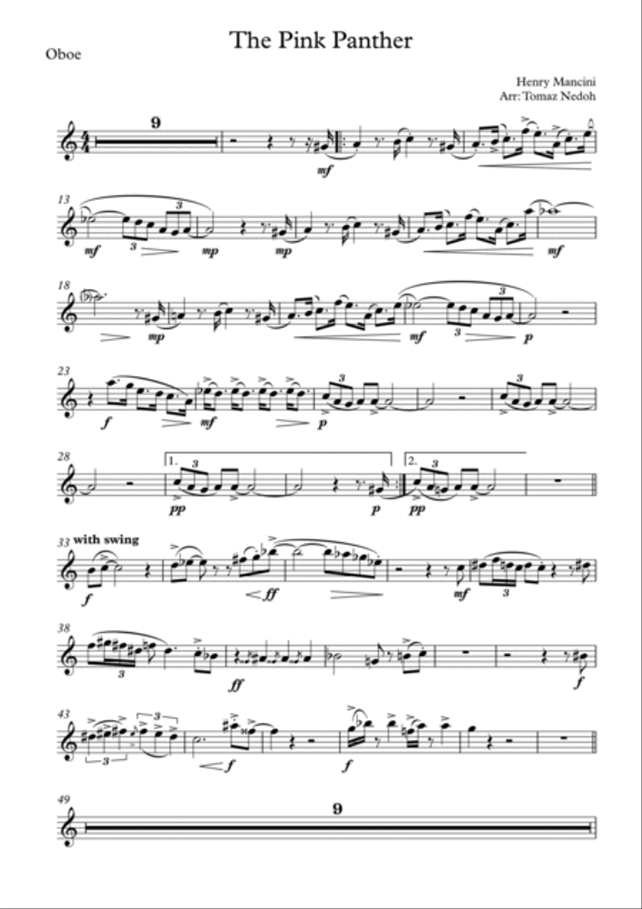 The Pink Panther Piano scores gallery preview page 6