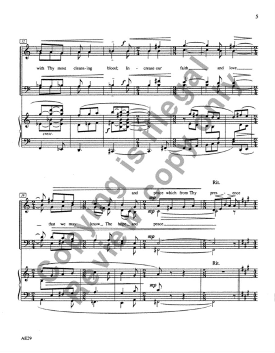 Thee We Adore, O Hidden Saviour 4-Part scores gallery preview page 6