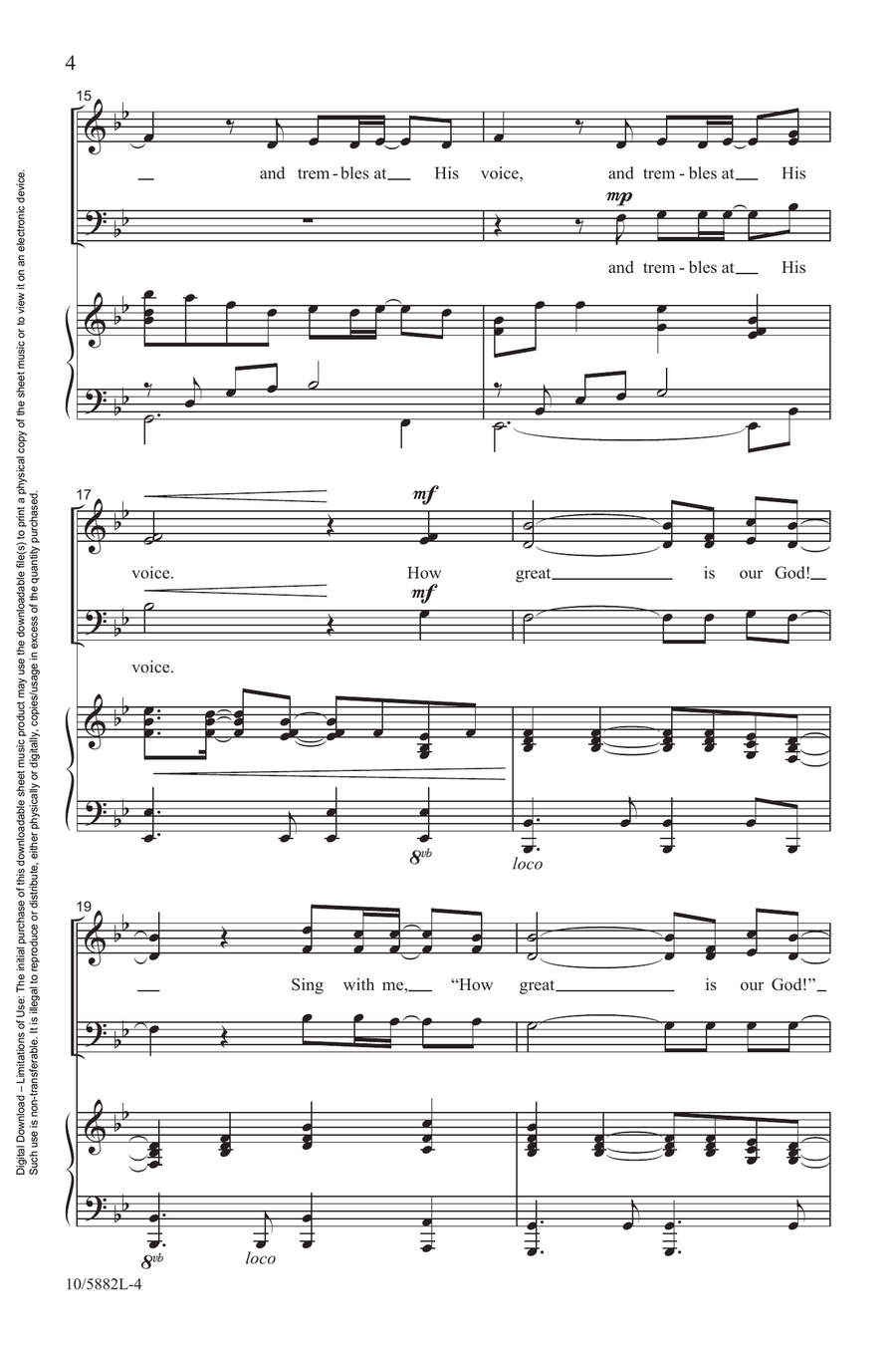 How Great Is Our God Choir scores gallery preview page 4