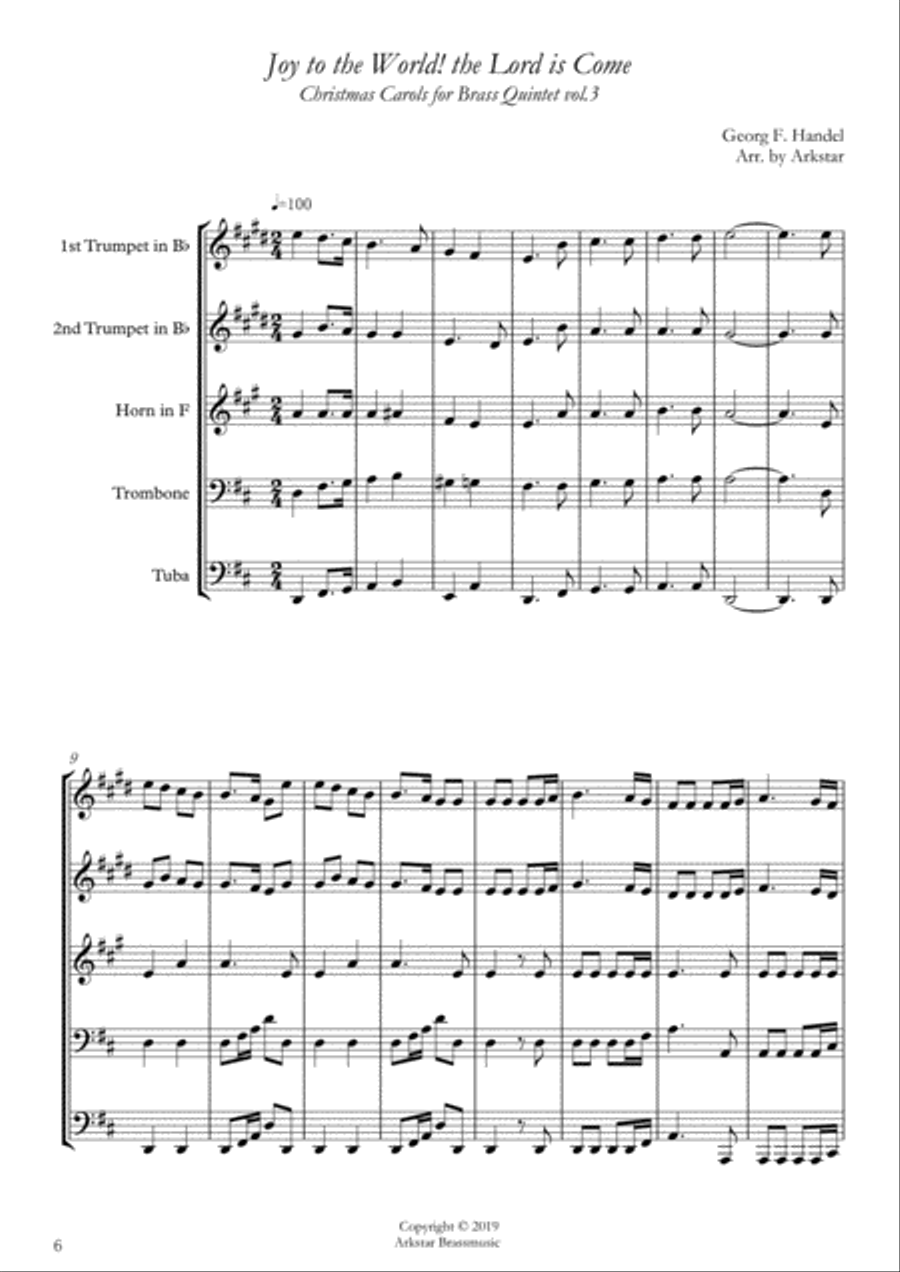 Christmas Carols for Brass Quintet Vol.3 (5 Christmas Carols) Christmas Carols for Brass Quintet Vol.3 (5 Christmas Carols) Brass Quintet scores gallery preview page 6