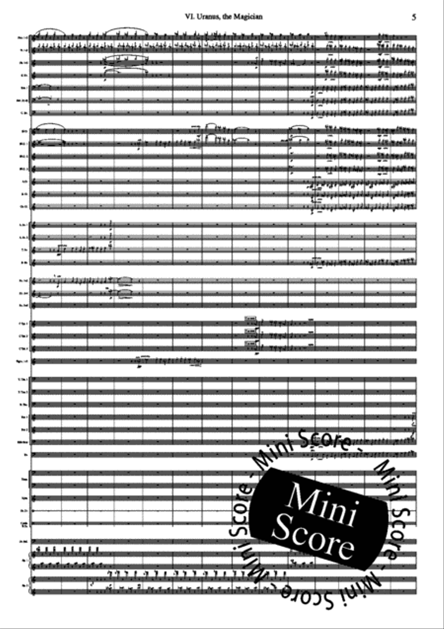 The Planets Concert Band scores gallery preview page 113