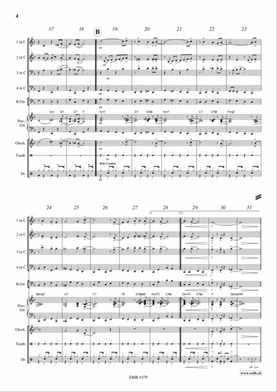 Christmas Glory Brass Ensemble scores gallery preview page 5