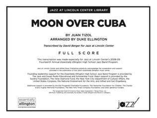 Book cover for Moon over Cuba: Score