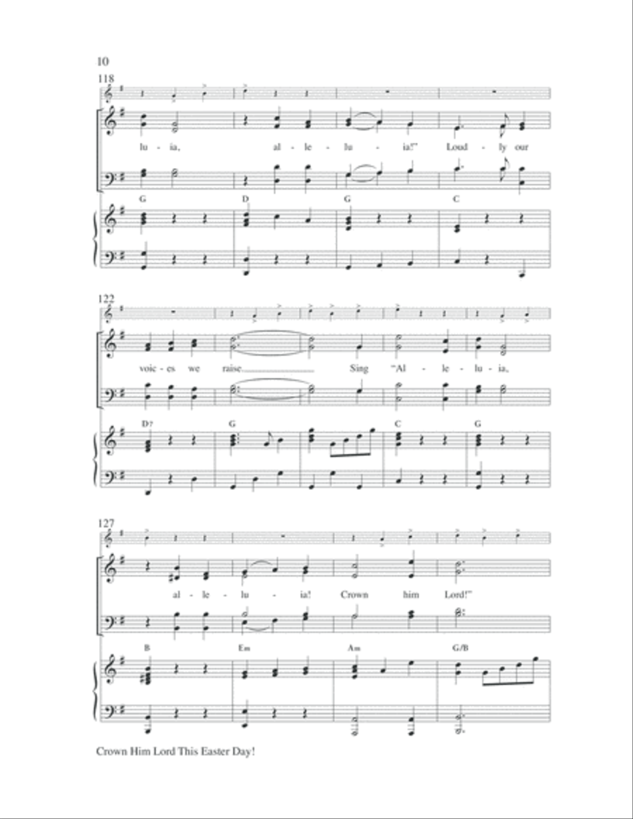 Crown Him Lord This Easter Day! 4-Part scores gallery preview page 11