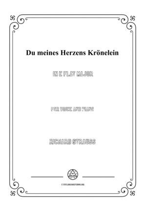 Richard Strauss-Du meines Herzens Krönelein in E flat Major,for Voice and Piano