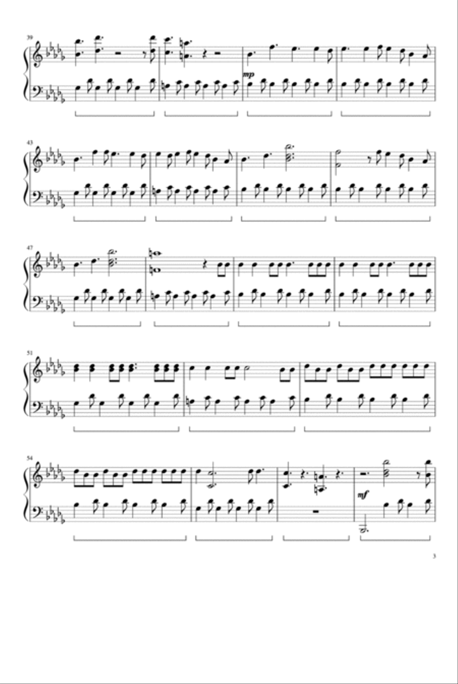 Believer Piano Solo scores gallery preview page 3