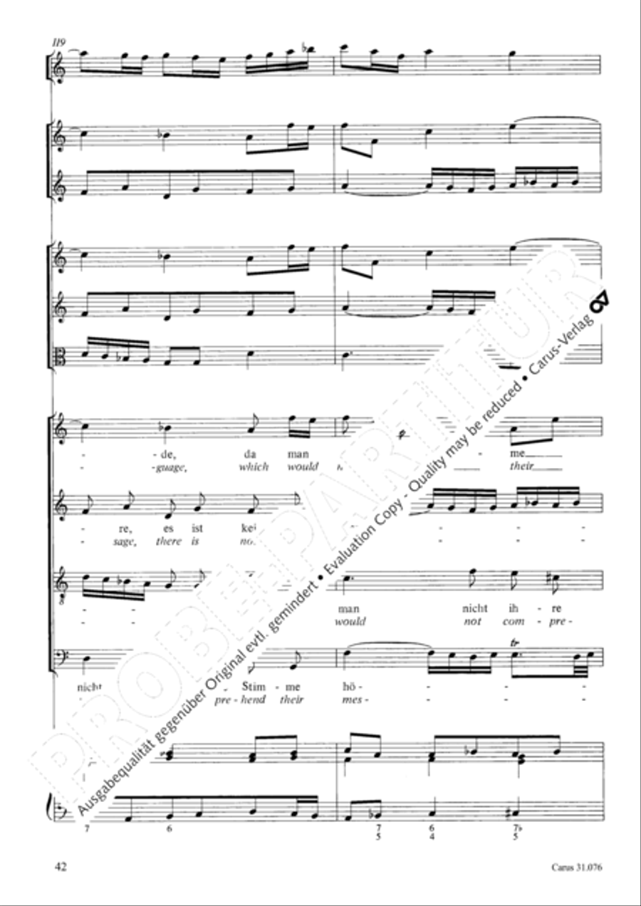 The heavens are telling the Father's glory (Die Himmel erzahlen die Ehre Gottes) 4-Part scores gallery preview page 43