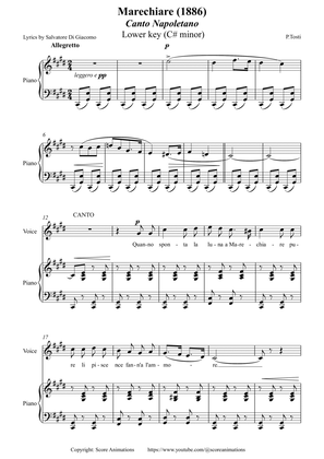 "Marechiare" Lower key (C-sharp minor)