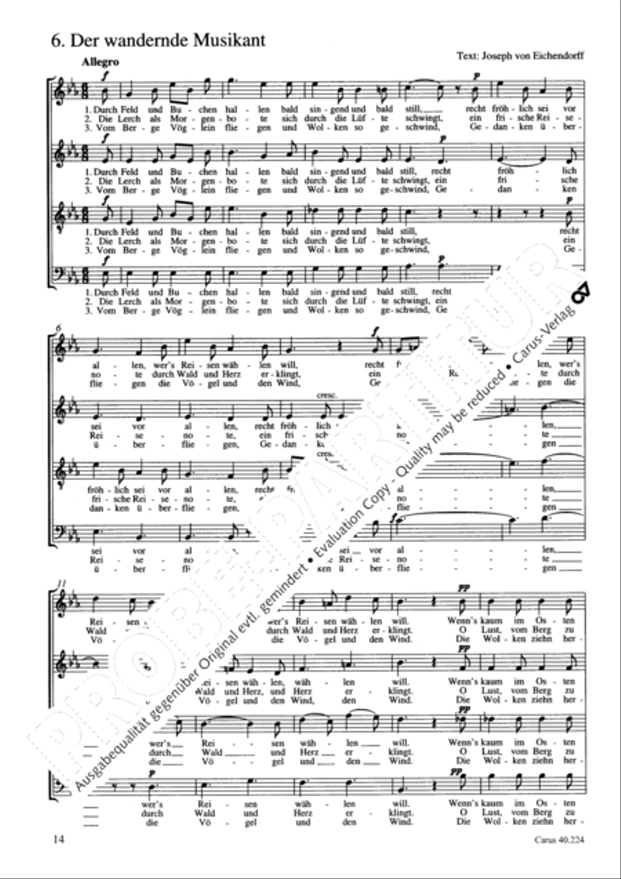 Sechs Lieder (Heft 4) Sechs Lieder (Heft 4) Choir scores gallery preview page 15