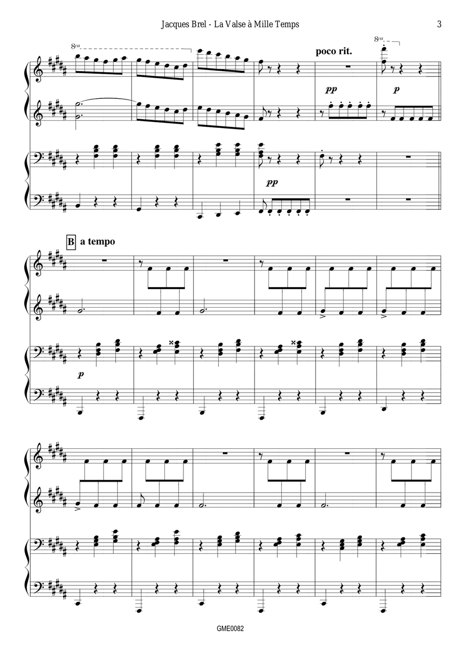 La Valse A Mille Temps 1 Piano, 4-Hands scores gallery preview page 5
