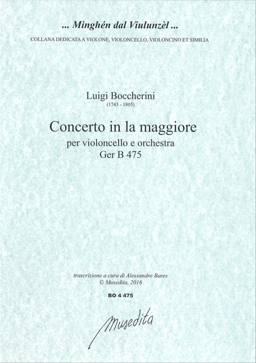 Concerto in la maggiore GerB 475 Orchestra scores gallery preview page 1