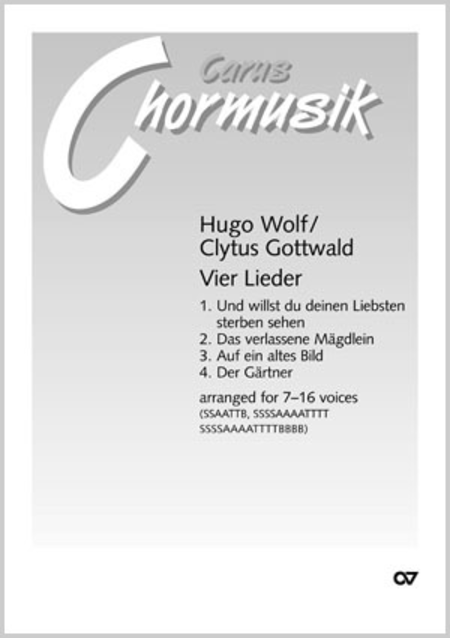 Wolf: Vier Lieder (arr Gottwald)