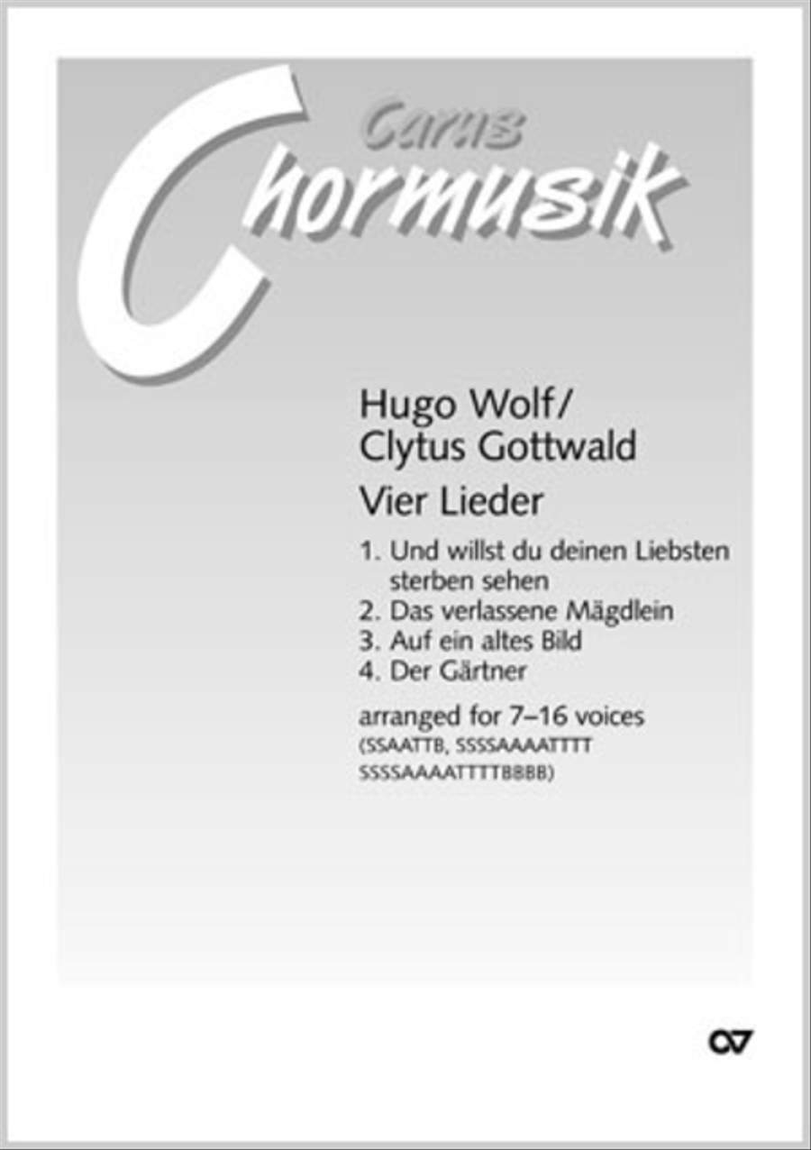 Vier Lieder (arr Gottwald) Choir scores gallery preview page 1