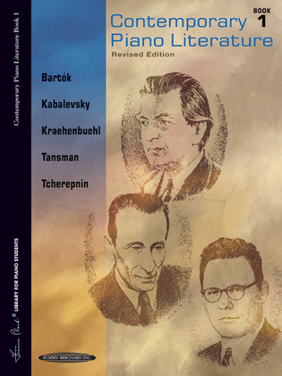 Book cover for Contemporary Piano Literature, Book 1