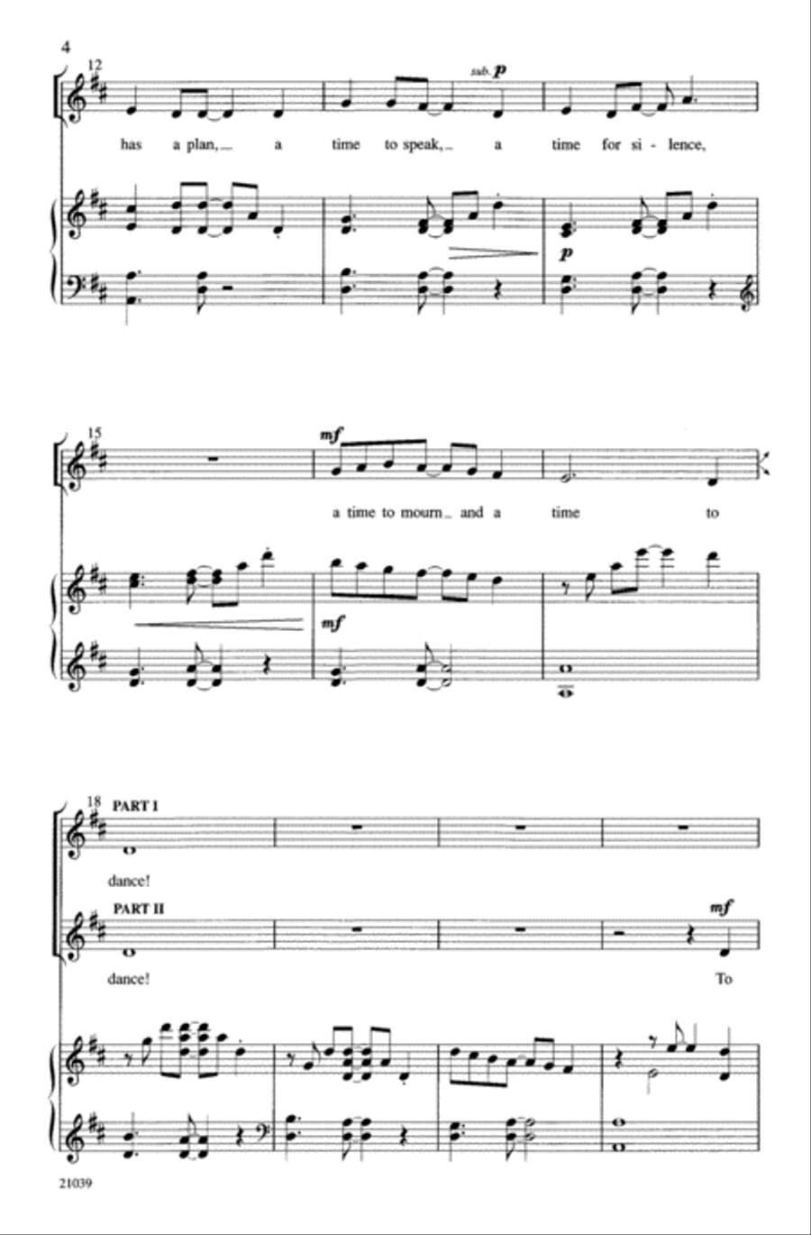 Now Is the Time! 2-Part scores gallery preview page 4