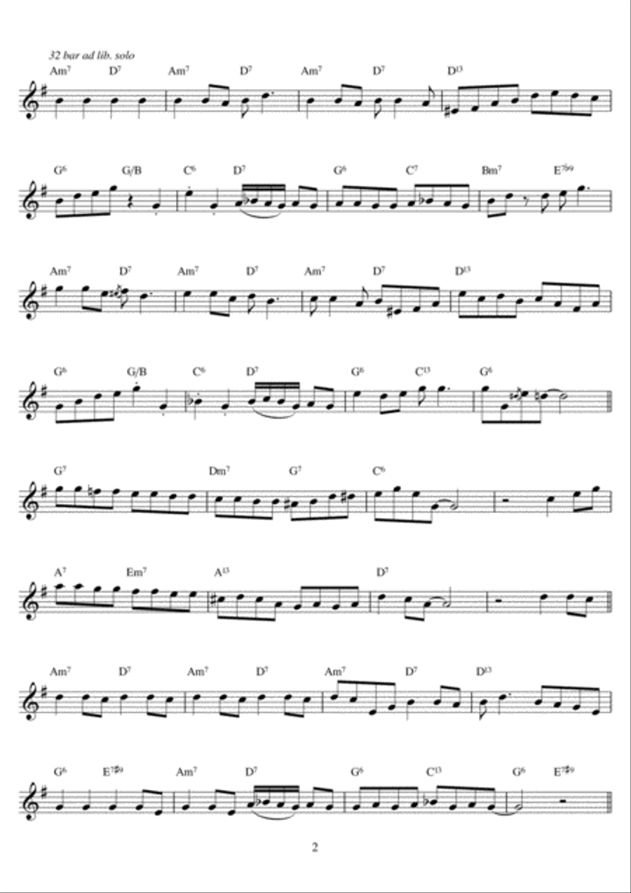 Honeysuckle Rose Clarinet Solo scores gallery preview page 2
