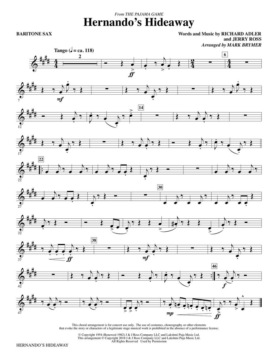 Hernando's Hideaway - Baritone Sax