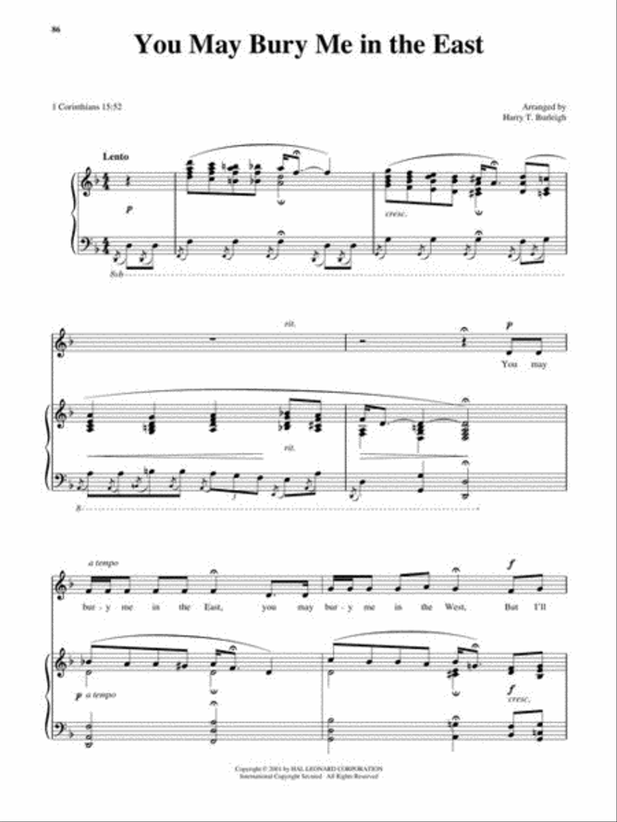 25 Spirituals Arranged by Harry T. Burleigh Low Voice scores gallery preview page 7