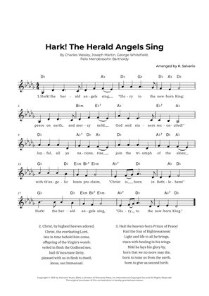 Hark! The Herald Angels Sing (Key of D-Flat Major)