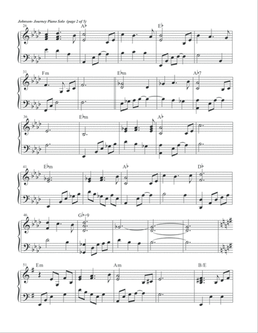 Journey Piano Solo Guitar scores gallery preview page 3
