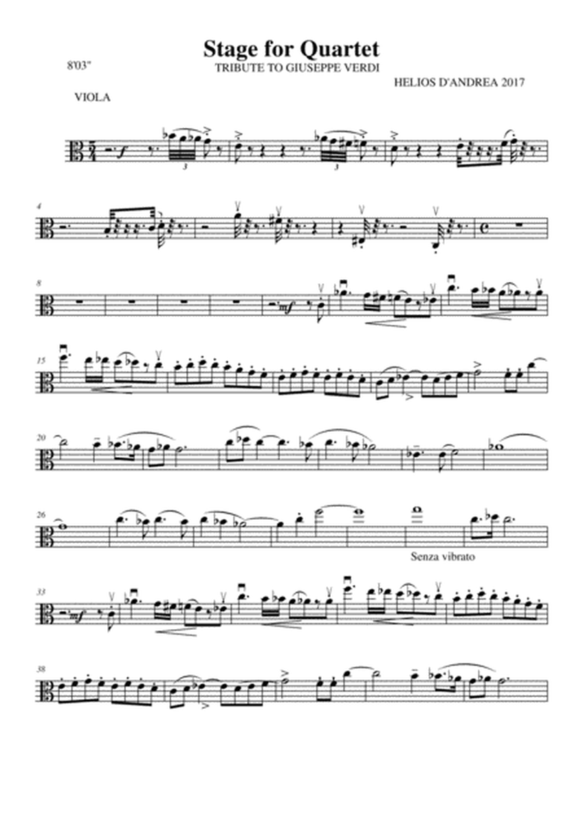 Stage for quartet viola part