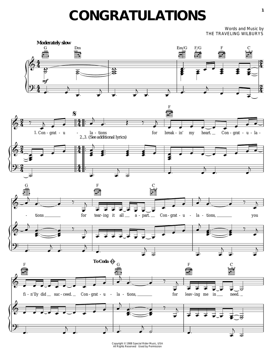 Congratulations Acoustic Guitar scores gallery preview page 1