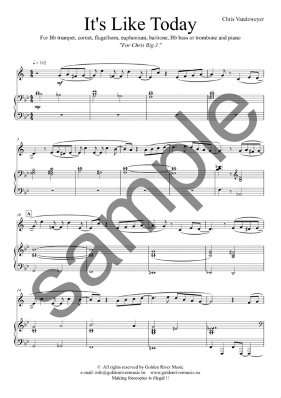 It's like today Piano Accompaniment scores gallery preview page 2