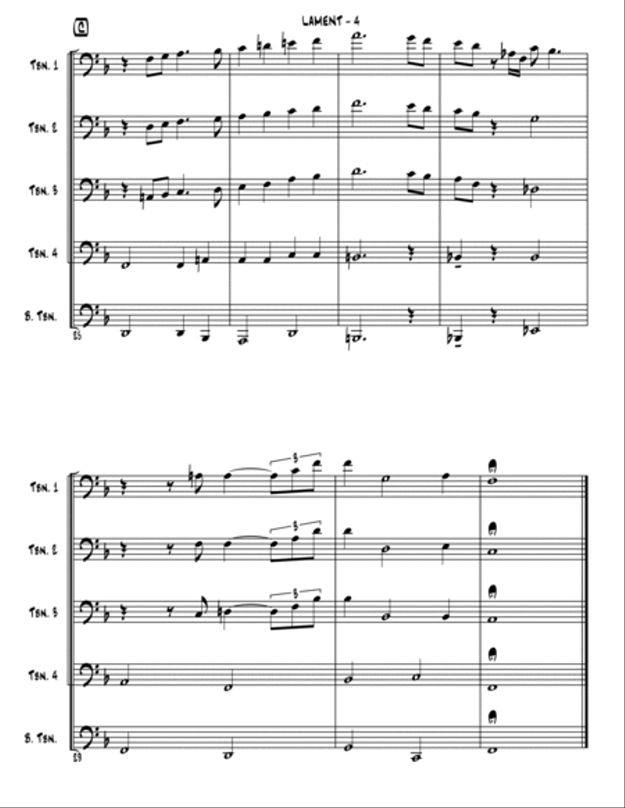 Lament Brass Quintet scores gallery preview page 6