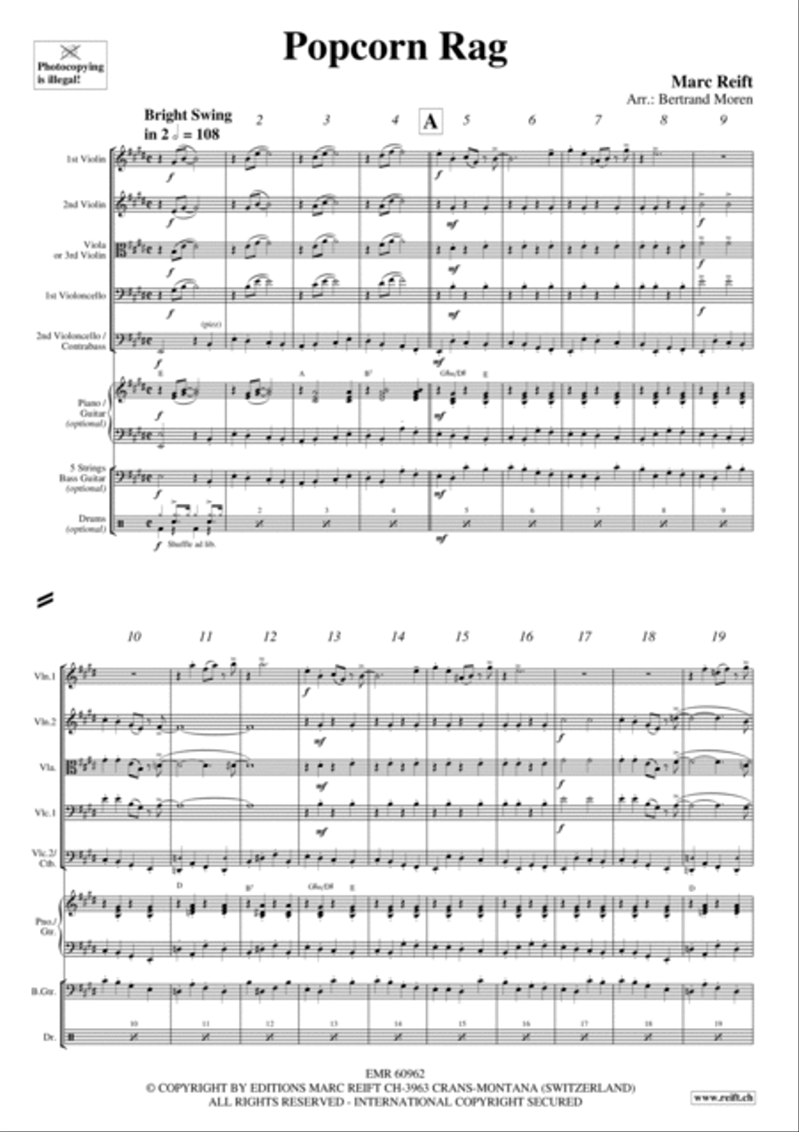 Popcorn Rag String Orchestra scores gallery preview page 3
