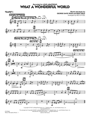 What a Wonderful World (arr. Rick Stitzel) - Trumpet 2