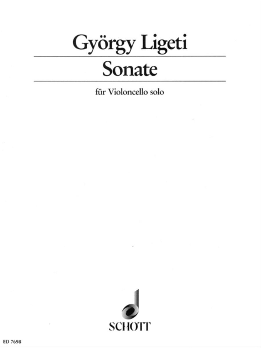 Cello Sonata Cello Solo scores gallery preview page 1