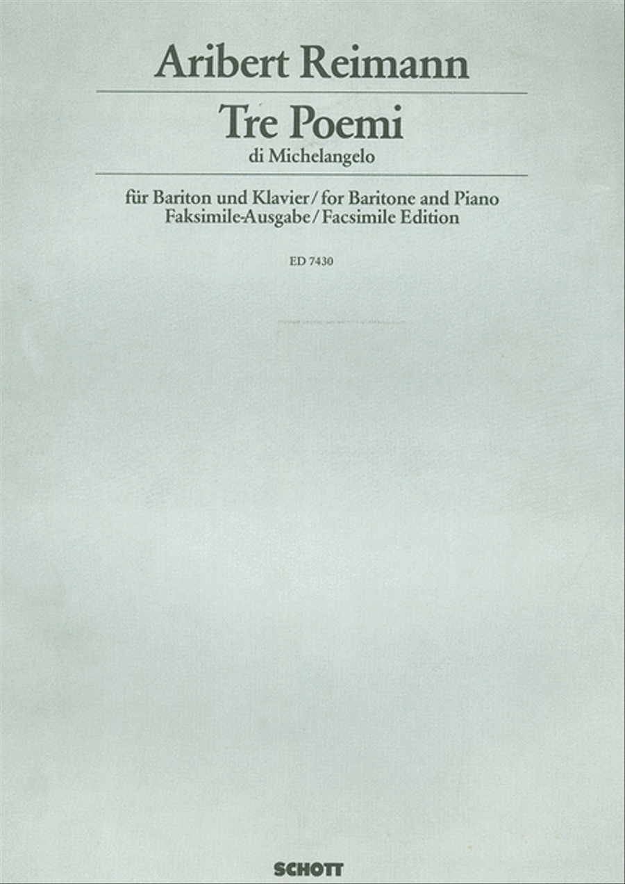 3 Poemi Di Michelangelo Voice Solo scores gallery preview page 1