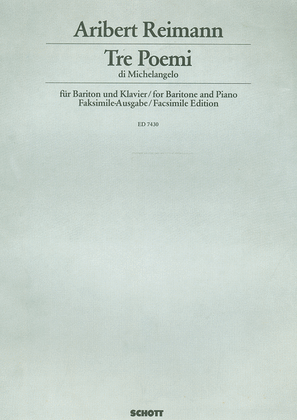 Book cover for 3 Poemi Di Michelangelo