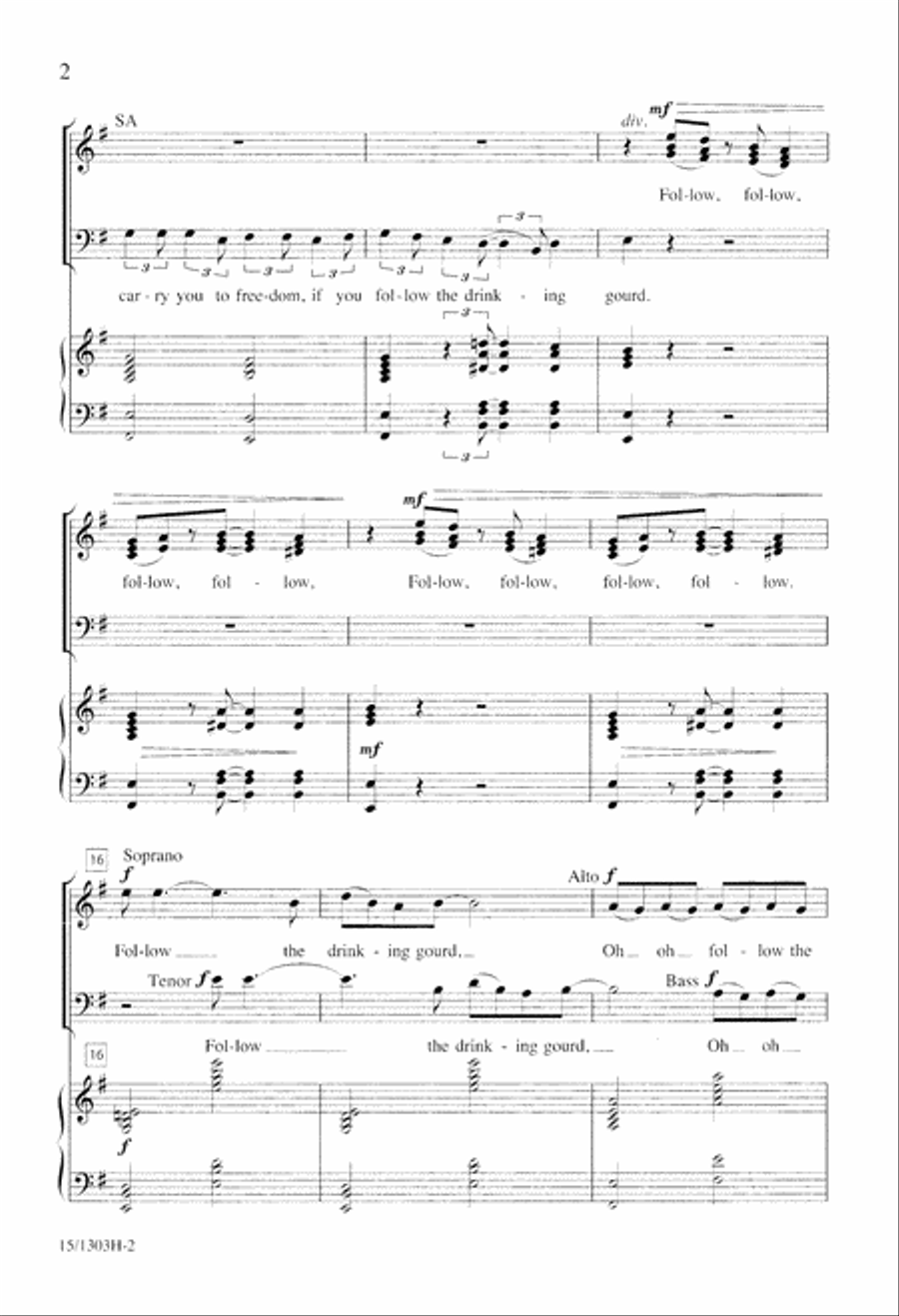 The Drinking Gourd The Drinking Gourd 4-Part scores gallery preview page 2