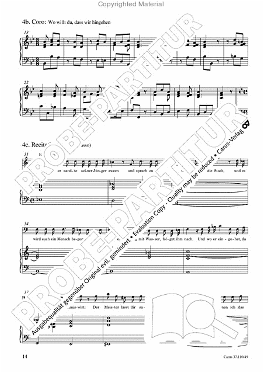 Markuspassion. Werkausgabe Reihe 1, Bd. 7 (Homilius) Organ scores gallery preview page 15