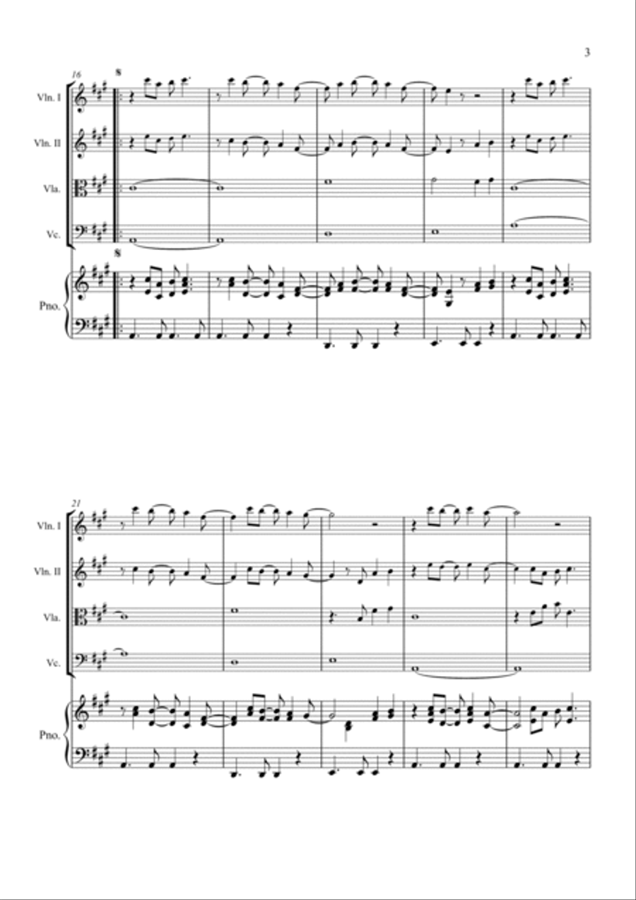 Here Comes The Sun String Quartet scores gallery preview page 3