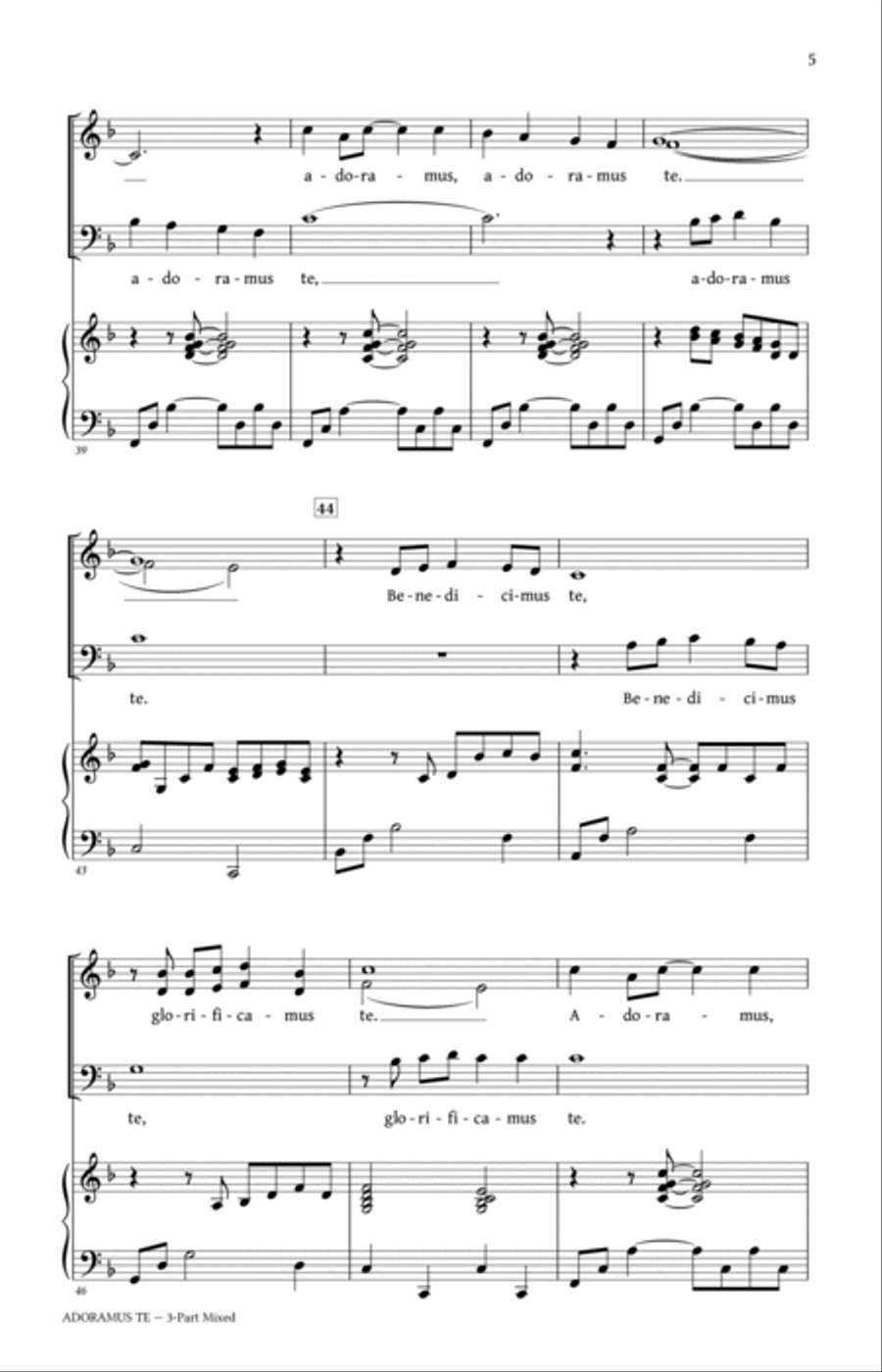 Adoramus Te Adoramus Te 3-Part scores gallery preview page 5