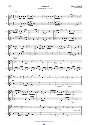 Minuetto Nb. 12 (brass duet Nb. 10 - Bb/F)