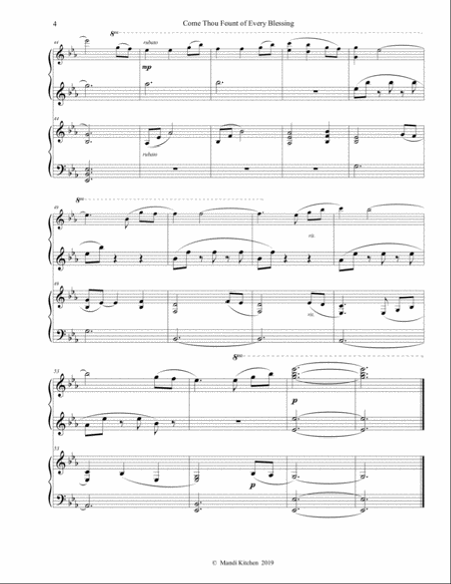 Come Thou Fount Piano Duet Come Thou Fount Piano Duet Piano Duet scores gallery preview page 4