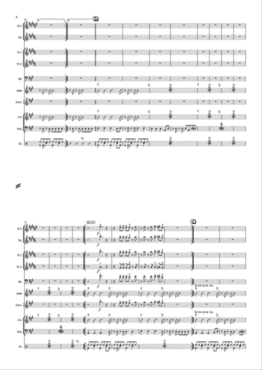 Walking On Sunshine Alto Saxophone scores gallery preview page 4