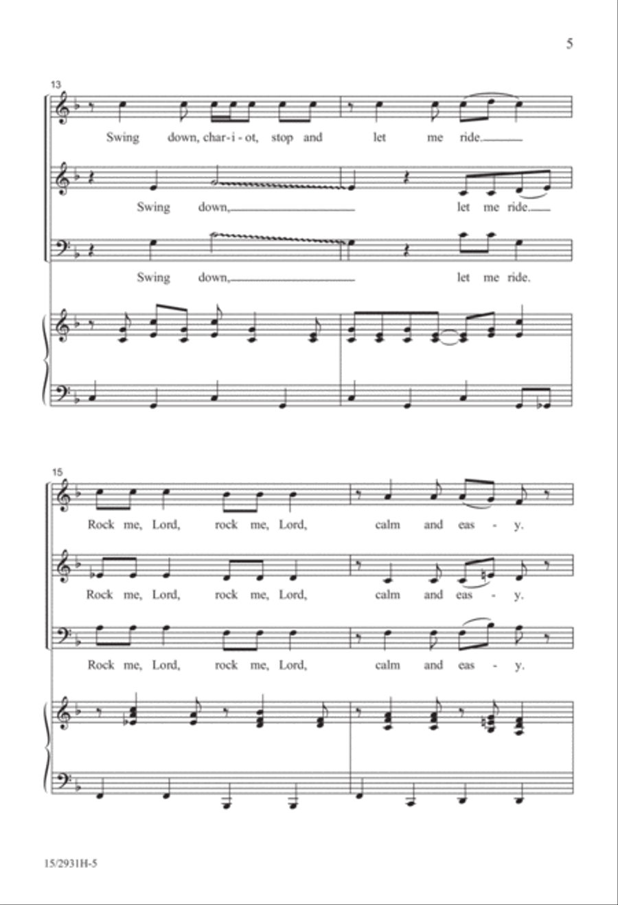 Swing Down, Ezekiel! Swing Down, Ezekiel! 3-Part scores gallery preview page 5