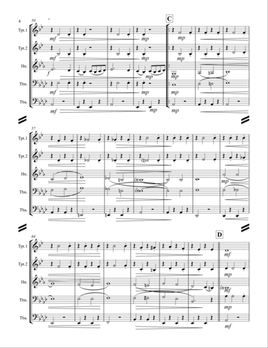 March – Entry of the Gladiators (for Brass Quintet) Brass Quintet scores gallery preview page 5
