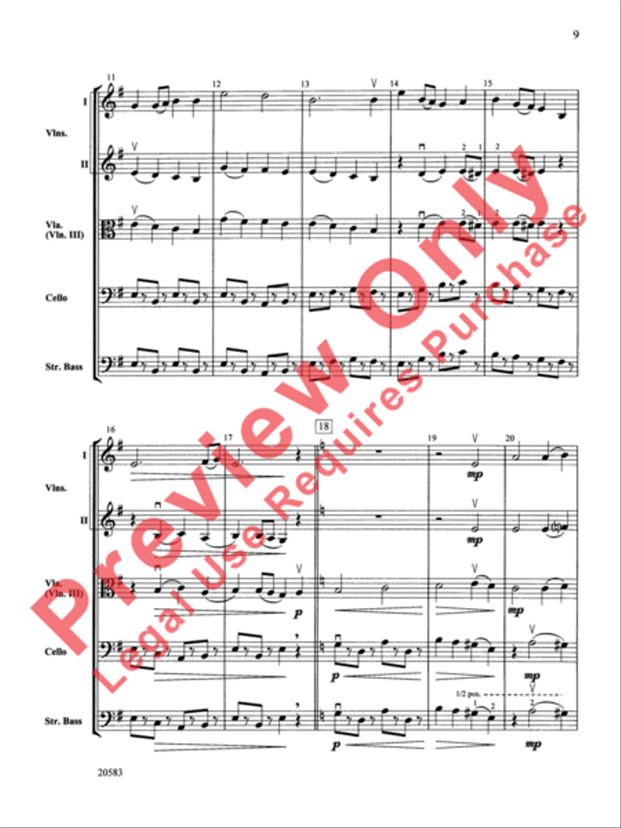 Two Israeli Folk Songs String Orchestra scores gallery preview page 9