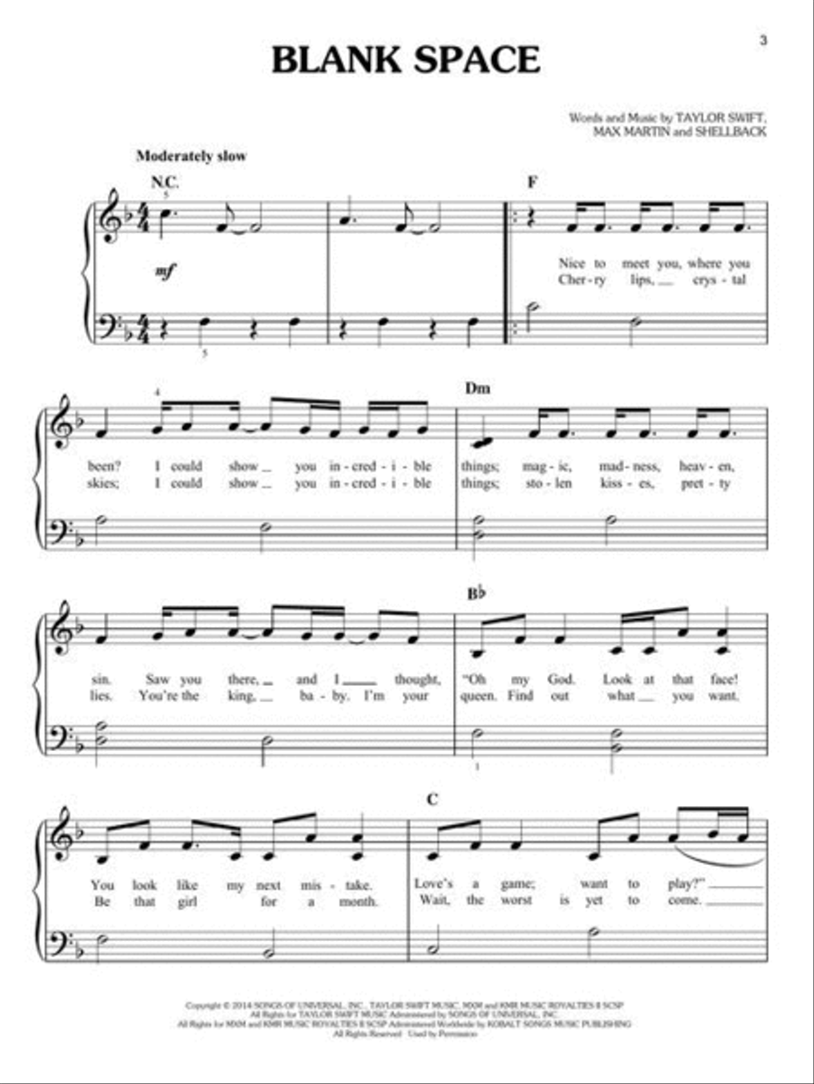 Taylor Swift Easy Piano Anthology - 2nd Edition Easy Piano scores gallery preview page 4