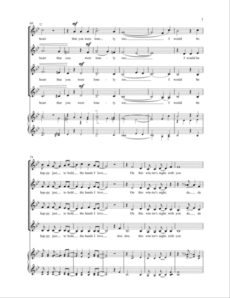 Song For A Winter's Night SSAA scores gallery preview page 7