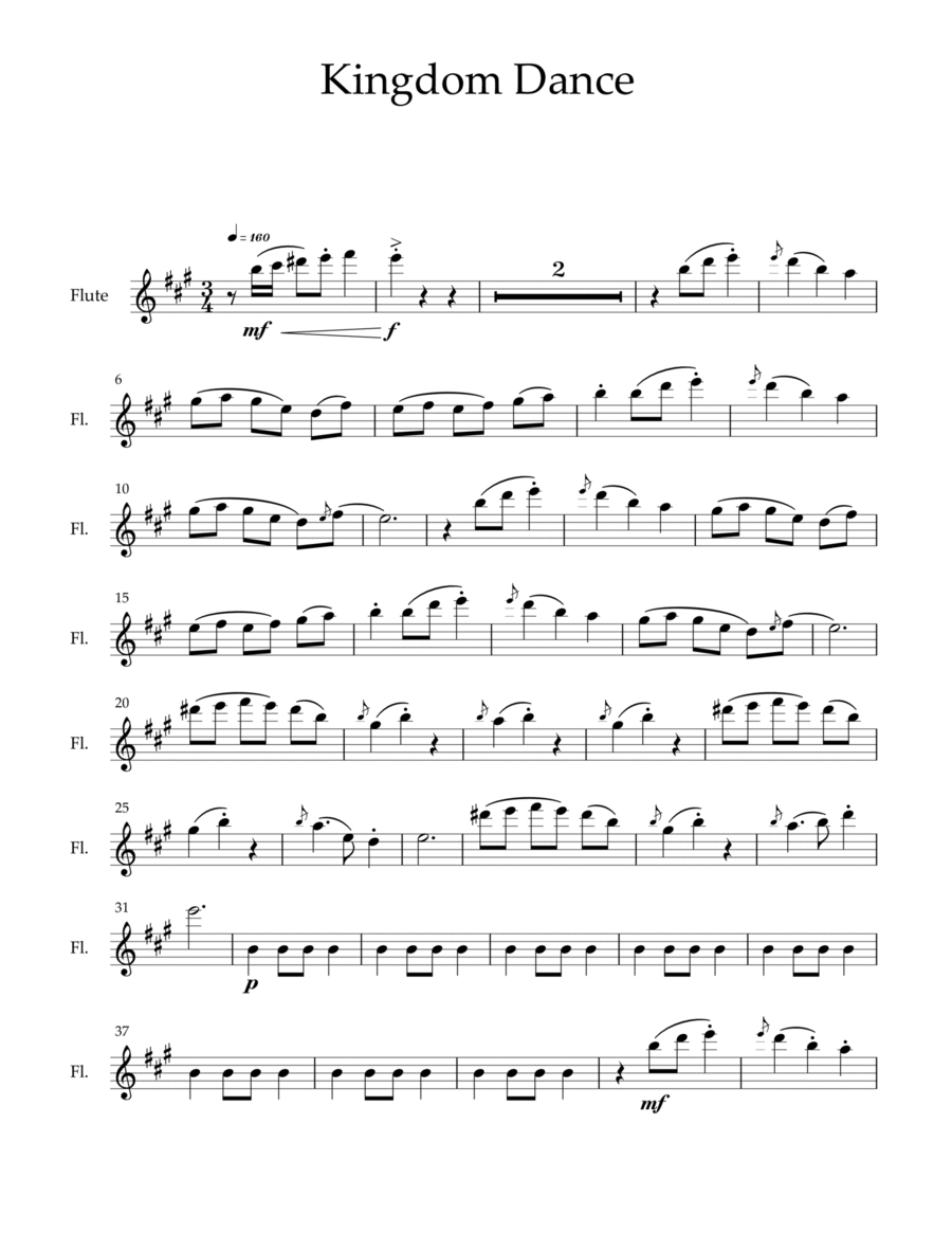 Kingdom Dance Flute scores gallery preview page 1