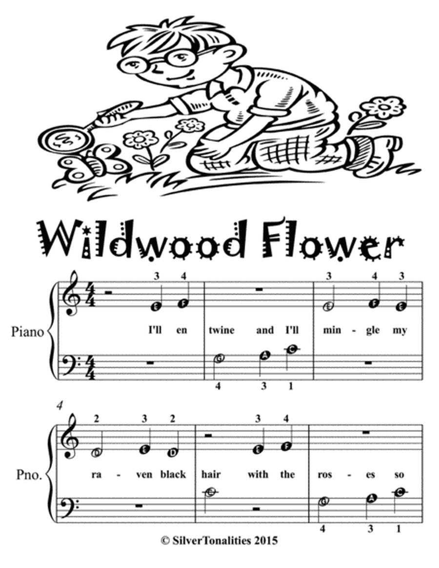 Wildwood Flower Beginner Piano Sheet Music