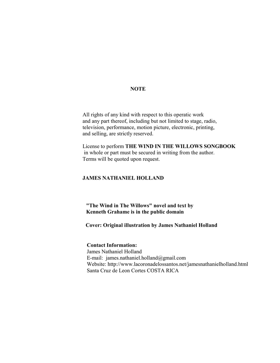 The Wind in the Willows Songbook Piano, Vocal scores gallery preview page 2