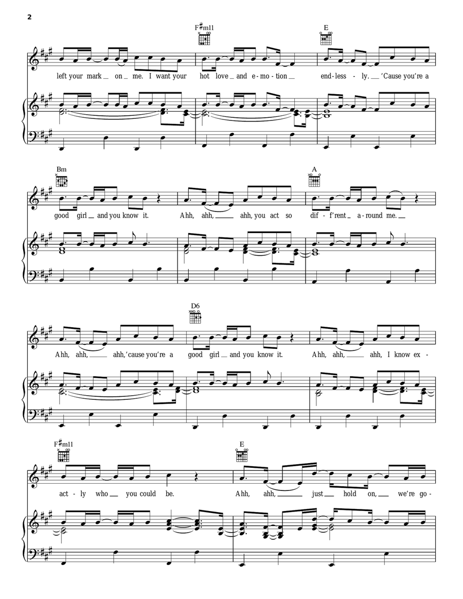 Hold On, We're Going Home Acoustic Guitar scores gallery preview page 2
