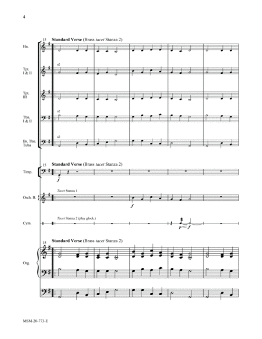 Come, Christians, Join to Sing 4-Part scores gallery preview page 4